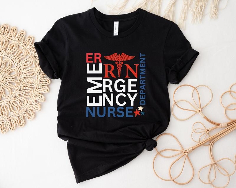 4th Of July Emergency Department 4th Of July Nurse Er Nurse Ed Nurse Registered Nurse Rn Shirt Emergency Room Nurse Gift...