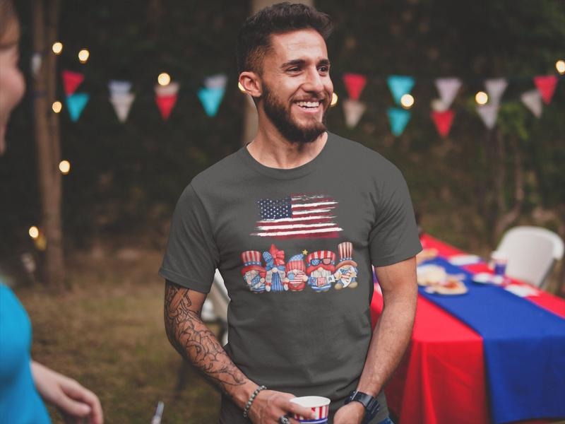 4th Of July Gnomes Shirt 4th Of July Gift Independence Day Gift 4th Of July Shirt Gnome Shirt Patriotic Shirt Independence Day Shirt style 02