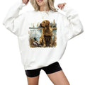 4th of July Hunting Dog Lake Wetland Duck T-shirt Unisex Hoodie Sweatshirts Retro and National Hunting Day | CiraTrend.com
