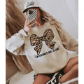 Literally Just A Girl camo bow  Sweatshirt - Gildan Sand 50/50 - Sublimation Printed - Menswear, Oversized T-Shirts, Hoodie