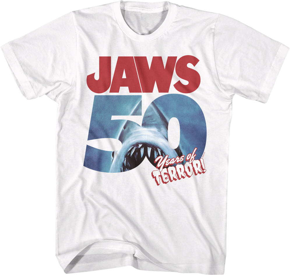 50 Years Terror Jaws T-Shirts, Hoodie, Sweatshirt