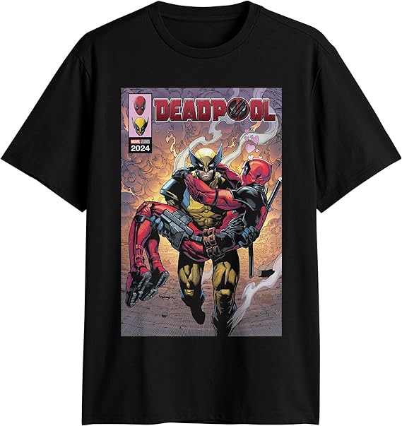 Deadpool & Wolverine Mens T-Shirt - Wolvy Carrying Deadpool to Safety Image Hoodie, Sweatshirt | CiraTrend.com