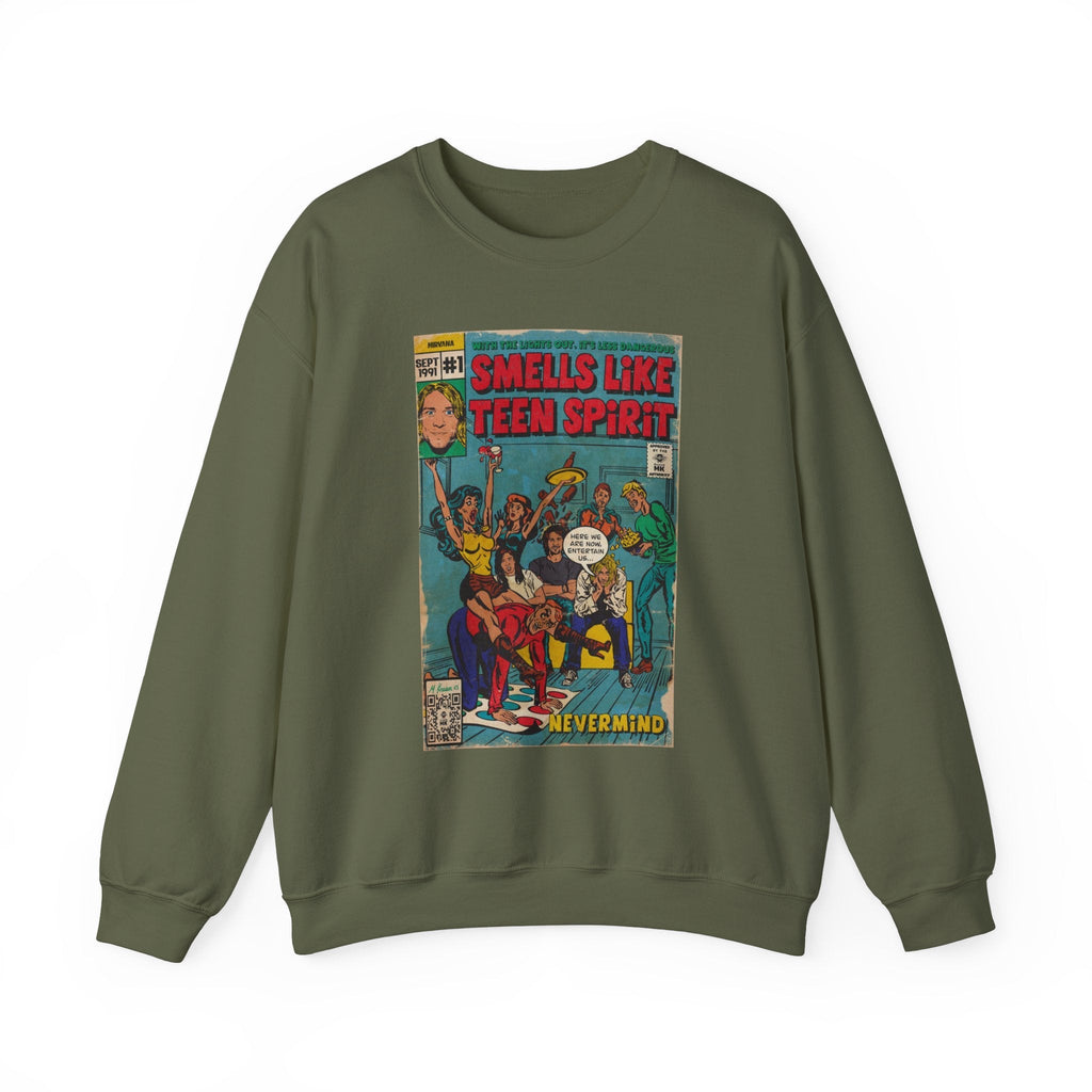 Smells Like Teen Spirit -  Unisex Heavy BlendÃ¢â€žÂ¢ Crewneck Sweatshirt T-Shirts, Hoodie | CiraTrend.com (Image 2)