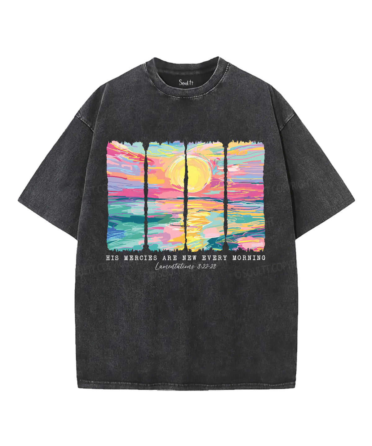 His Mercies Are New Every Morning Unisex Washed Christian T-shirt Style009 Hoodie, Sweatshirt | CiraTrend.com (Image 1)