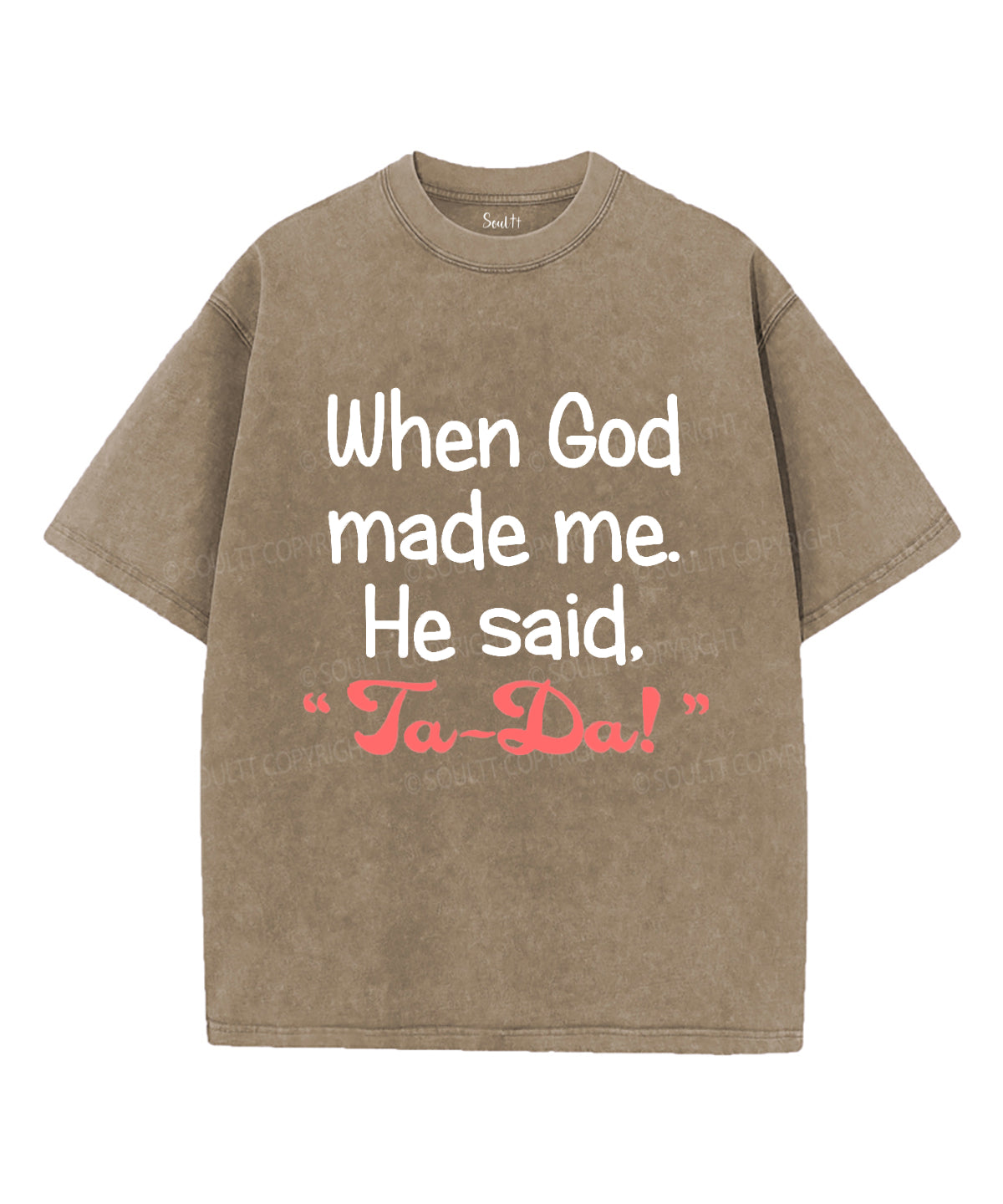 When God Made Me Unisex Washed Christian T-shirt Hoodie, Sweatshirt | CiraTrend.com (Image 5)
