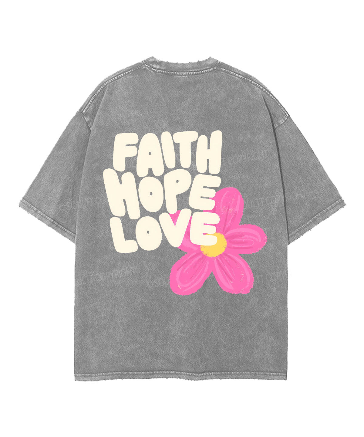 Faith Hope Love Double Sided Unisex Washed Christian T-shirt Hoodie, Sweatshirt | CiraTrend.com (Image 5)