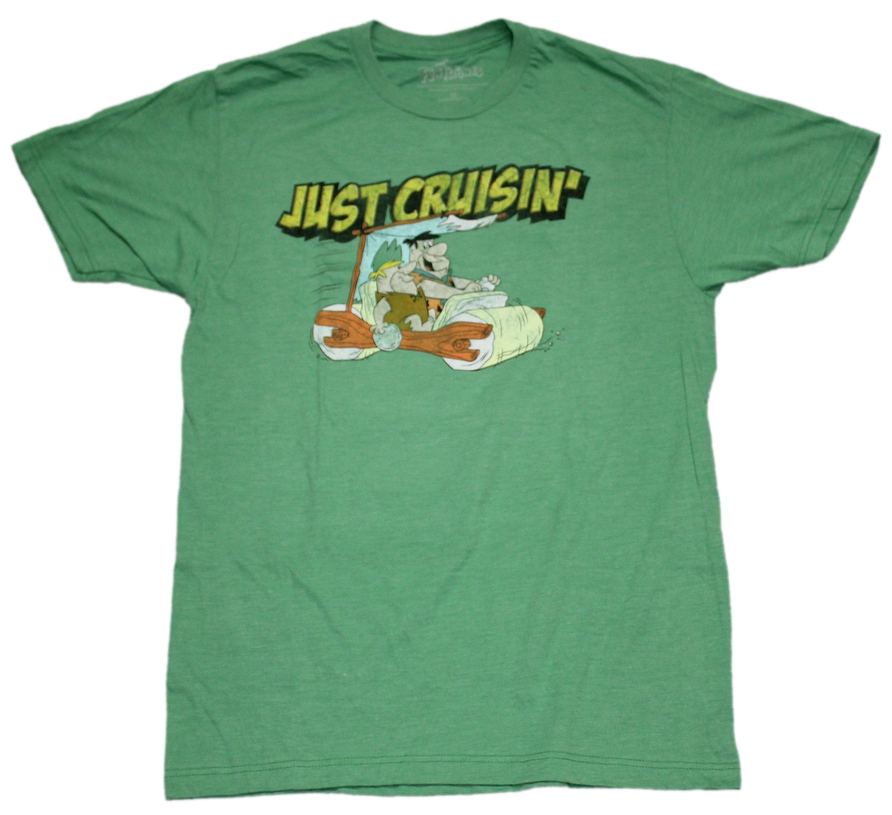 Flintstones Mens T-Shirt - Just Crusin Fred & Barney Car Image Hoodie, Sweatshirt | CiraTrend.com