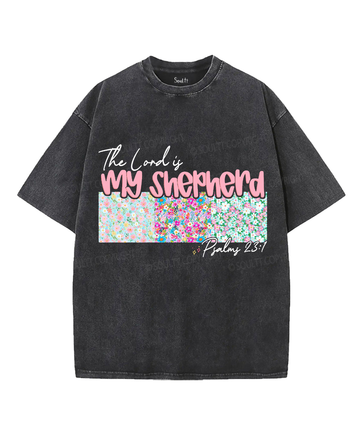 The Lord Is My Shepherd Unisex Washed Christian T-shirt Style003 Hoodie, Sweatshirt | CiraTrend.com (Image 2)