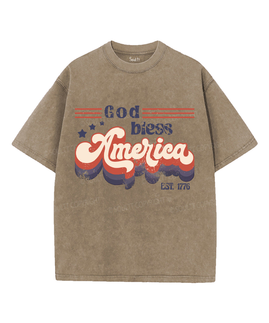 God Bless America Washed Christian Style004 T-Shirts, Hoodie, Sweatshirt