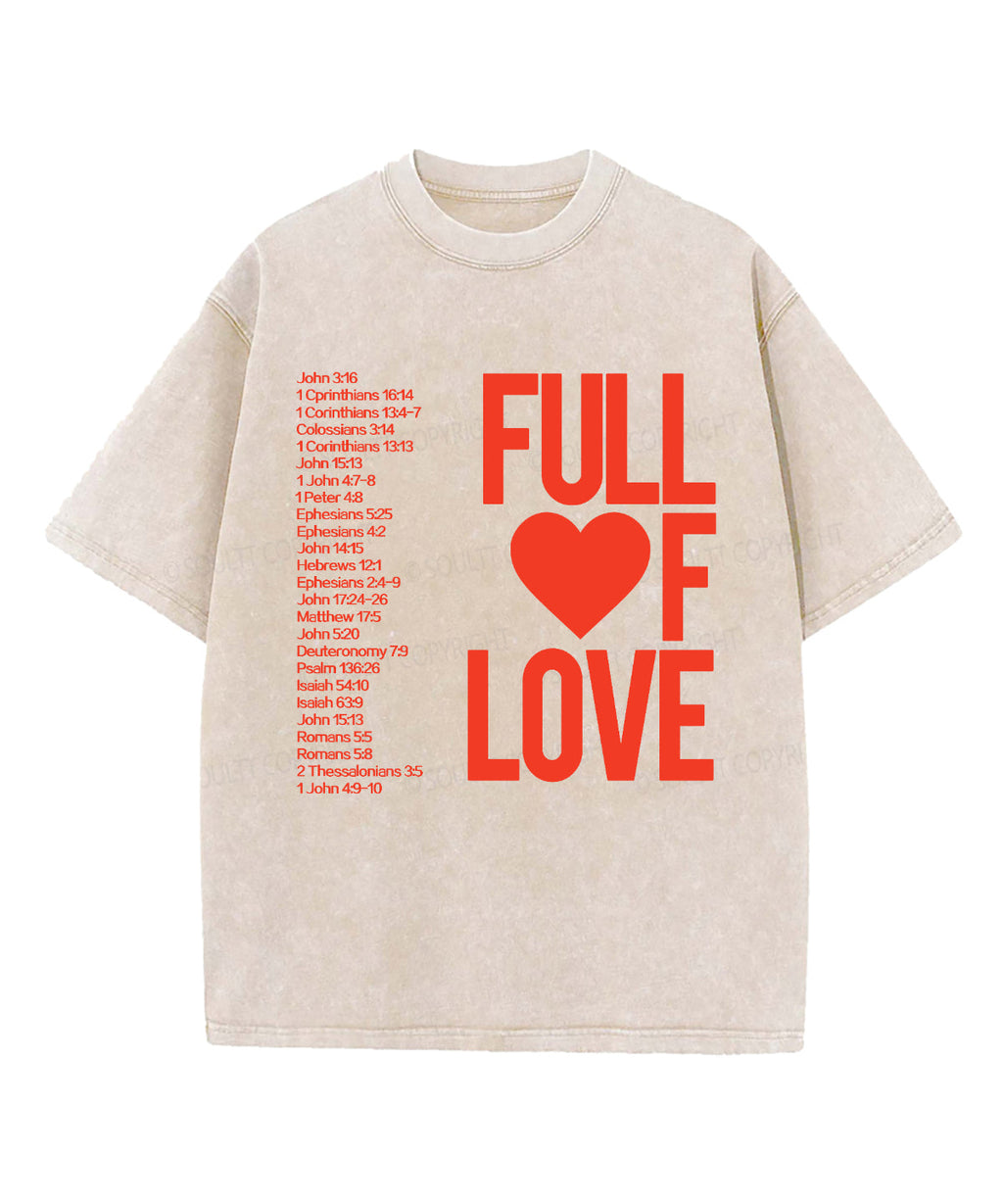 Full Of Love Washed Christian T-shirt Hoodie, Sweatshirt | CiraTrend.com (Image 3)