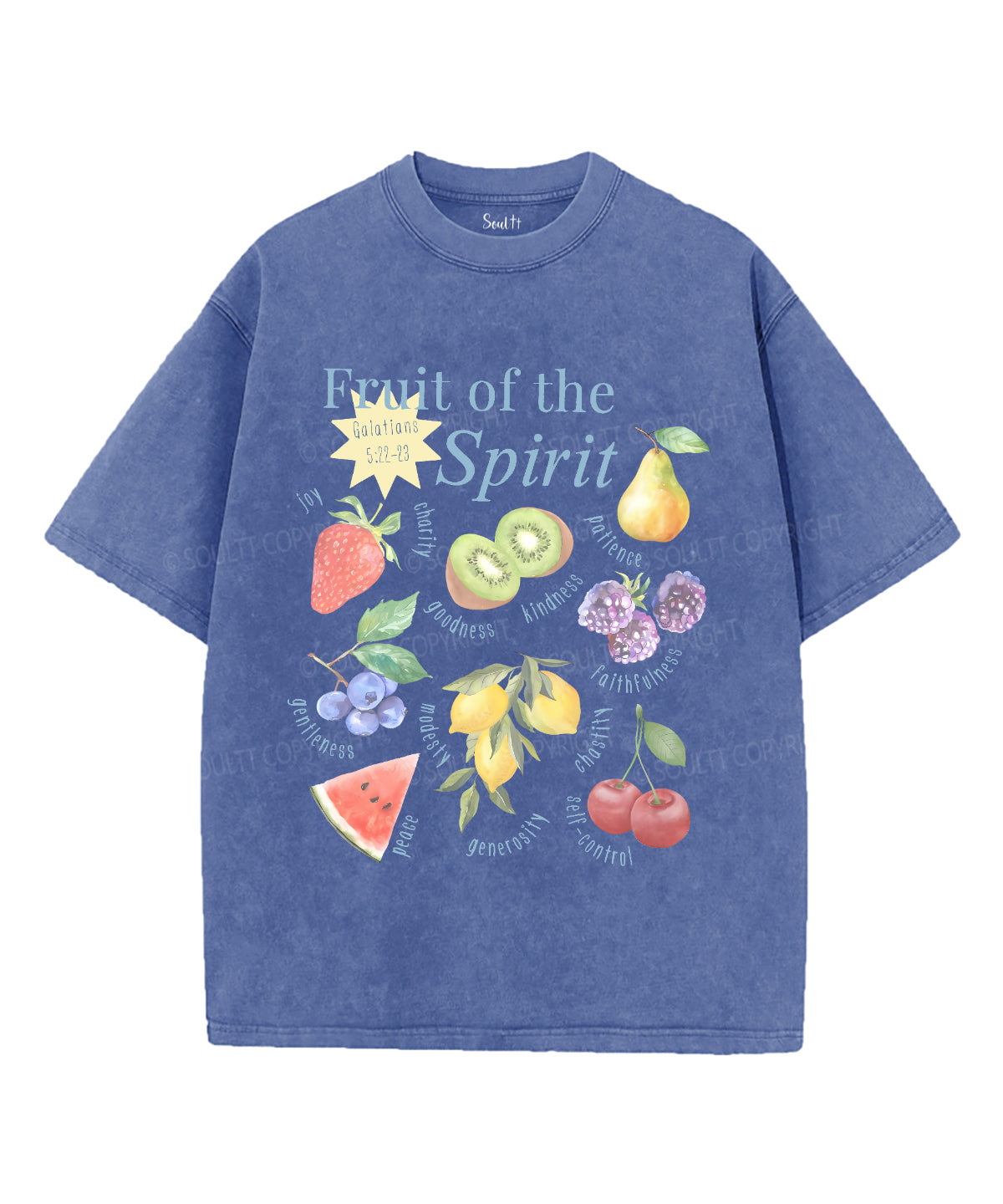 Fruit Of The Spirit Unisex Washed Christian T-shirt Style006 Hoodie, Sweatshirt | CiraTrend.com (Image 3)