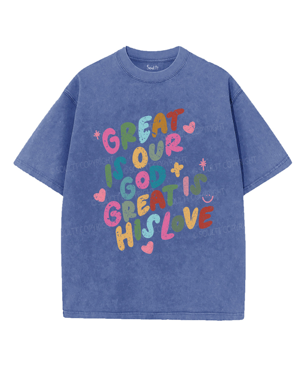 Great Is Our God Great Is His Love Unisex Washed Christian T-shirt Hoodie, Sweatshirt | CiraTrend.com (Image 4)
