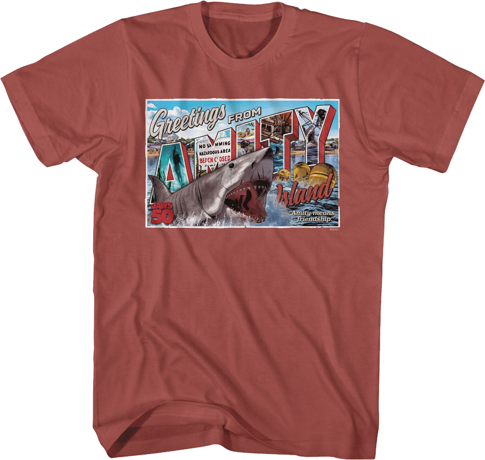 50th Anniversary Postcard Jaws T-Shirts, Hoodie, Sweatshirt