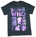 Doctor Who Mens  T-Shirt - Purple Spacey Collage of 10th Doctor Hoodie, Sweatshirt | CiraTrend.com