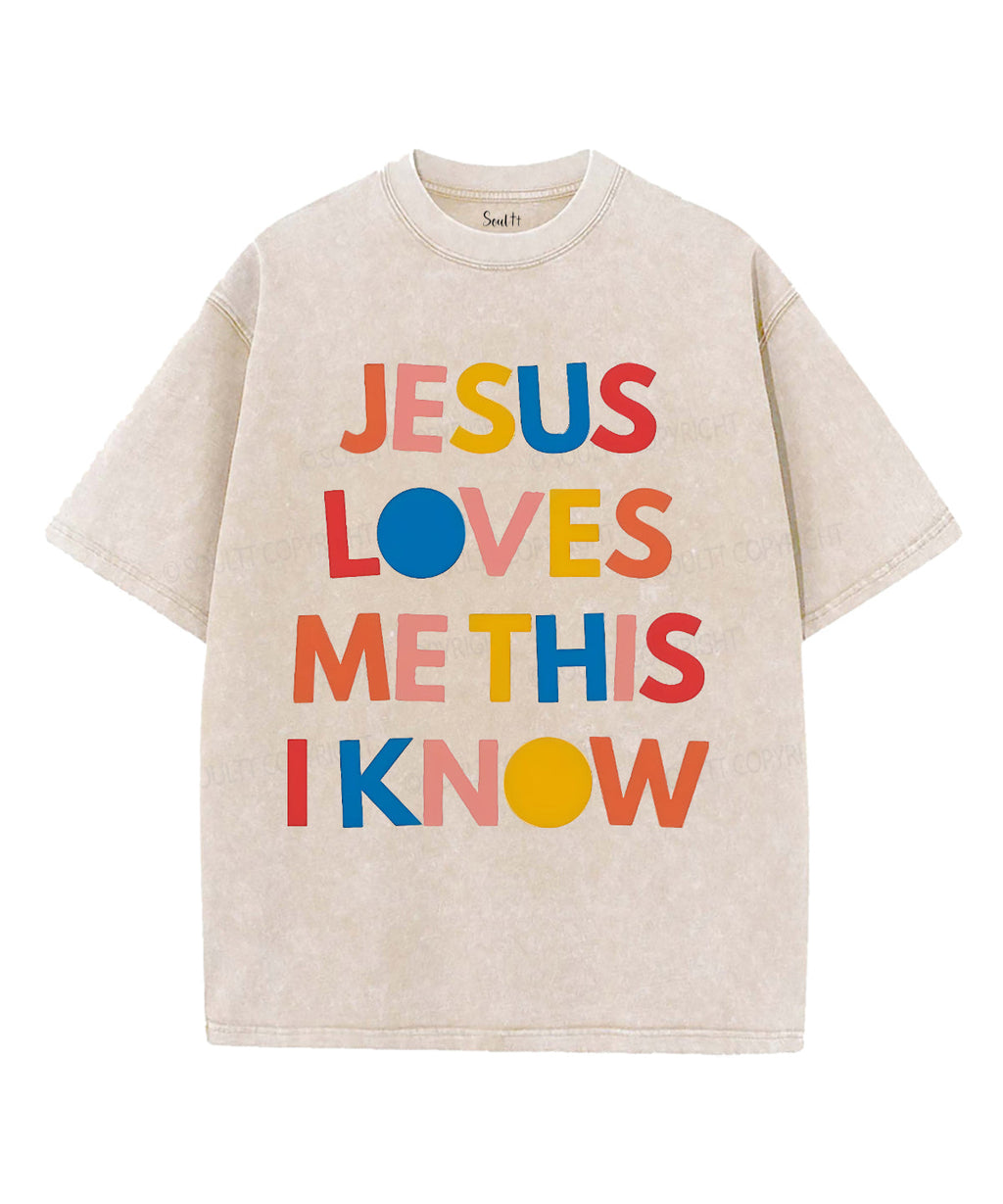 Jesus Loves Me Unisex Washed Christian T-shirt Hoodie, Sweatshirt | CiraTrend.com (Image 2)