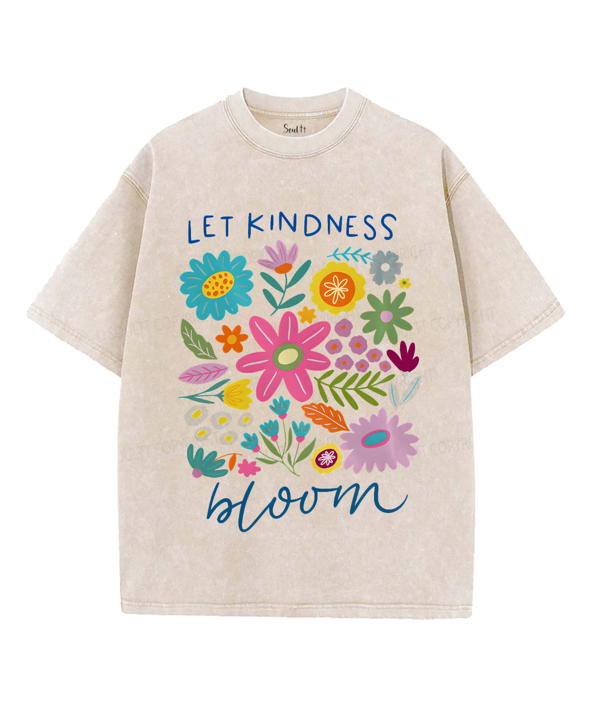 Let Kindness Bloom Unisex Washed Christian T-shirt Hoodie, Sweatshirt | CiraTrend.com (Image 1)