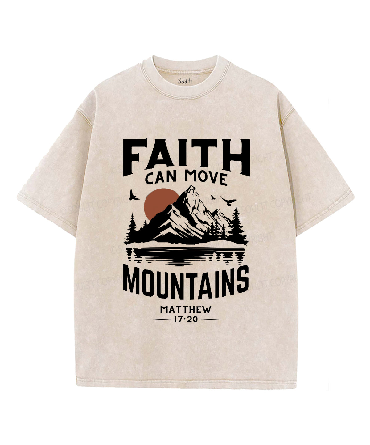 Faith Can Move Mountains Unisex Washed Christian T-shirt Style001 Hoodie, Sweatshirt | CiraTrend.com (Image 4)
