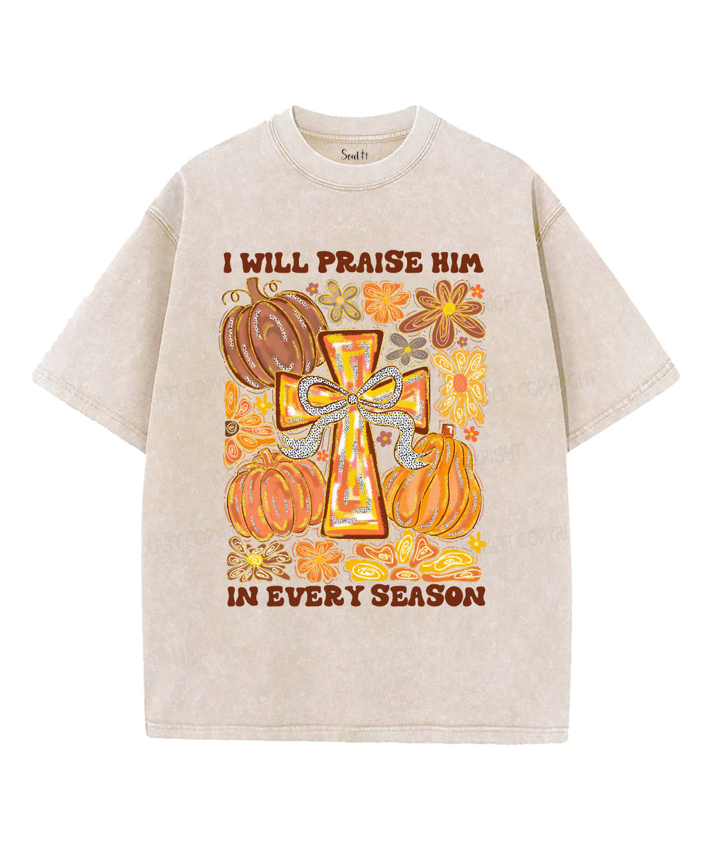 I Will Praise Him Unisex Washed Christian T-shirt Style001 Hoodie, Sweatshirt | CiraTrend.com (Image 1)