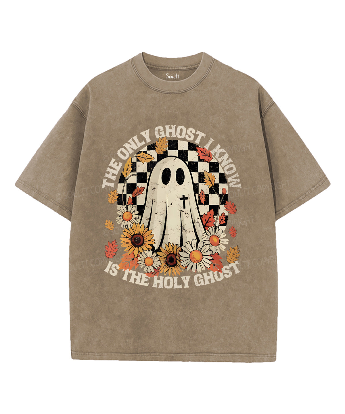 The Only Ghost Is Holy Ghost Unisex Washed Christian T-shirt Style001 Hoodie, Sweatshirt | CiraTrend.com (Image 5)