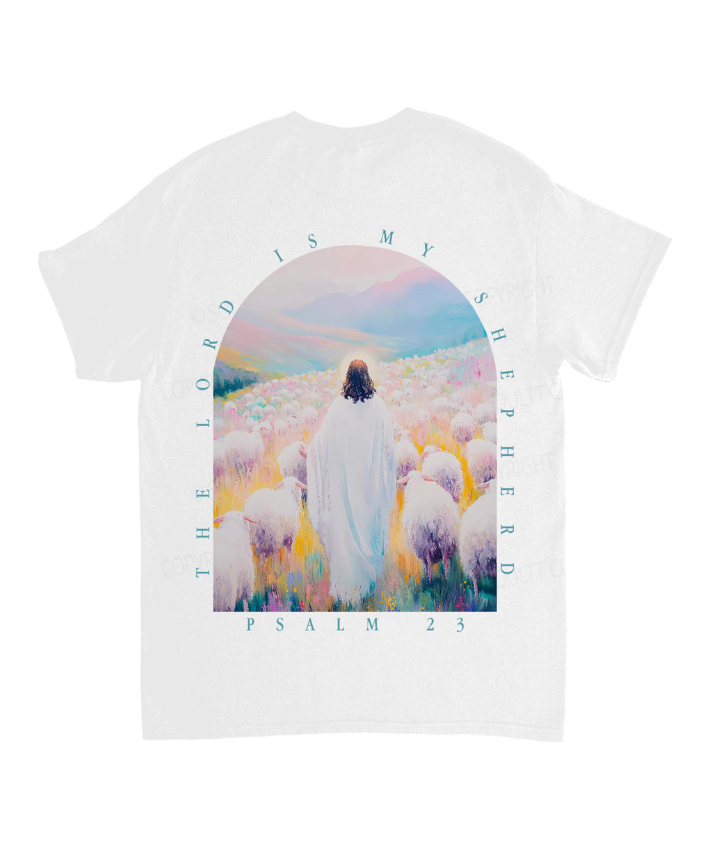 The Lord Is My Shepherd Double Sided Unisex Cotton Christian T-Shirt Style003 Hoodie, Sweatshirt | CiraTrend.com (Image 3)