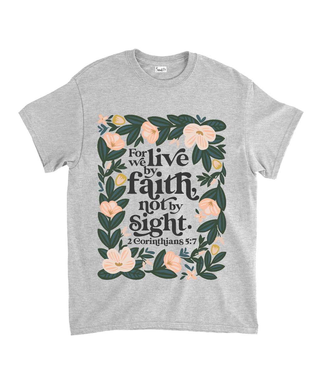 We Live Faith Not Sight Cotton Christian T-Shirts, Hoodie, Sweatshirt