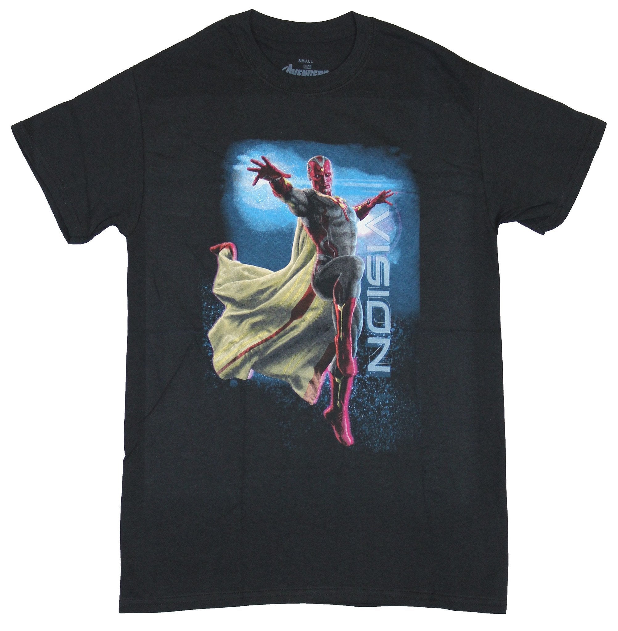 Vison of the Avengers Mens T-Shirt - Floating Vision Next to Name Image Hoodie, Sweatshirt | CiraTrend.com