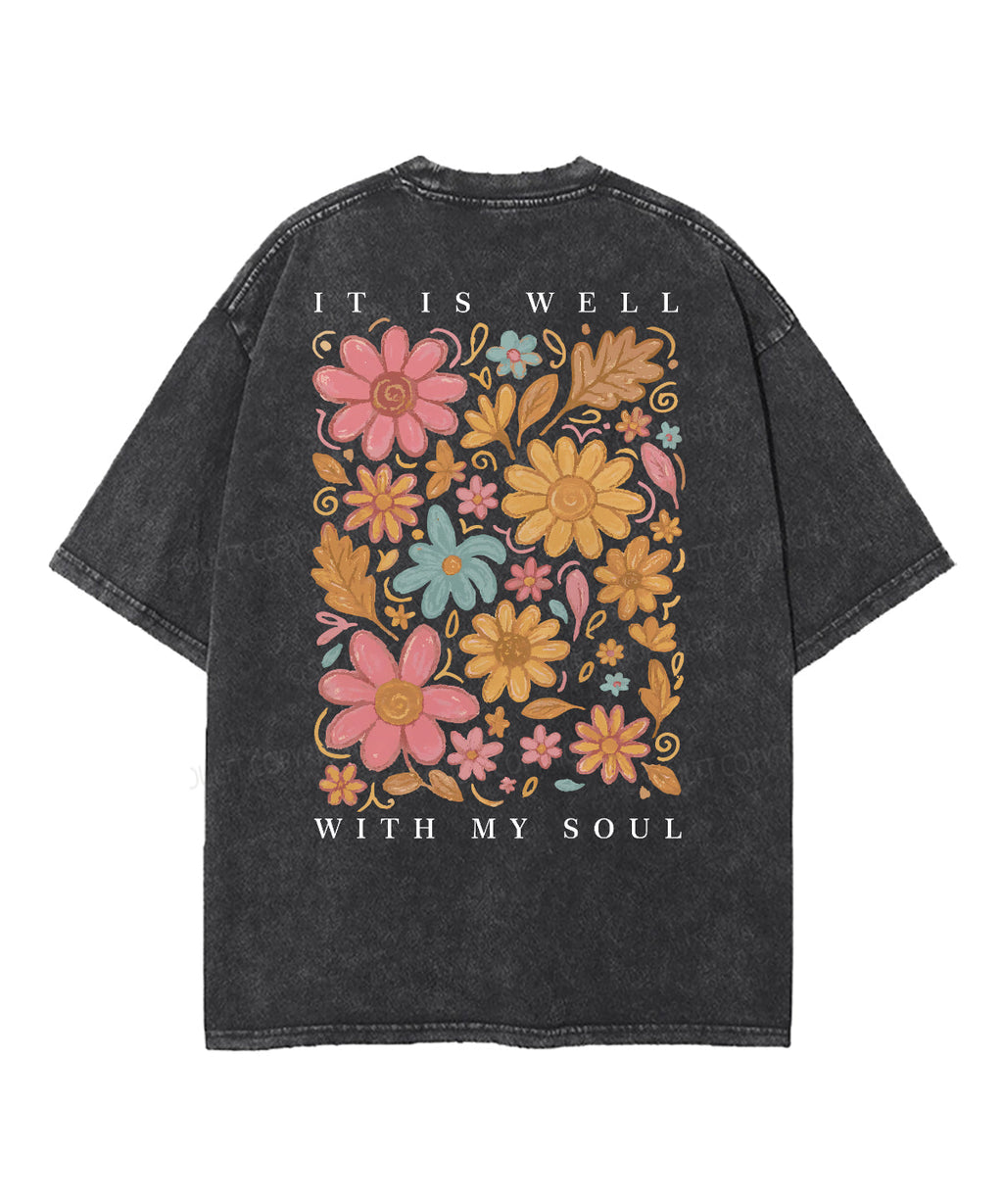Is Well My Soul Double Sided Washed Christian Style013 T-Shirts, Hoodie, Sweatshirt