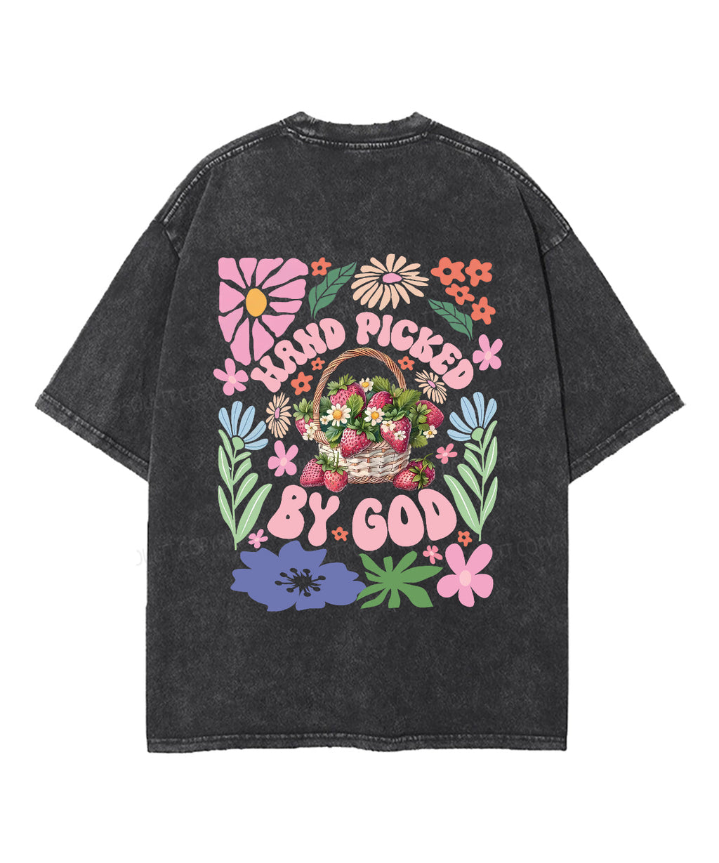 Hand Picked By God Double Sided Unisex Washed Christian T-shirt Hoodie, Sweatshirt | CiraTrend.com (Image 3)