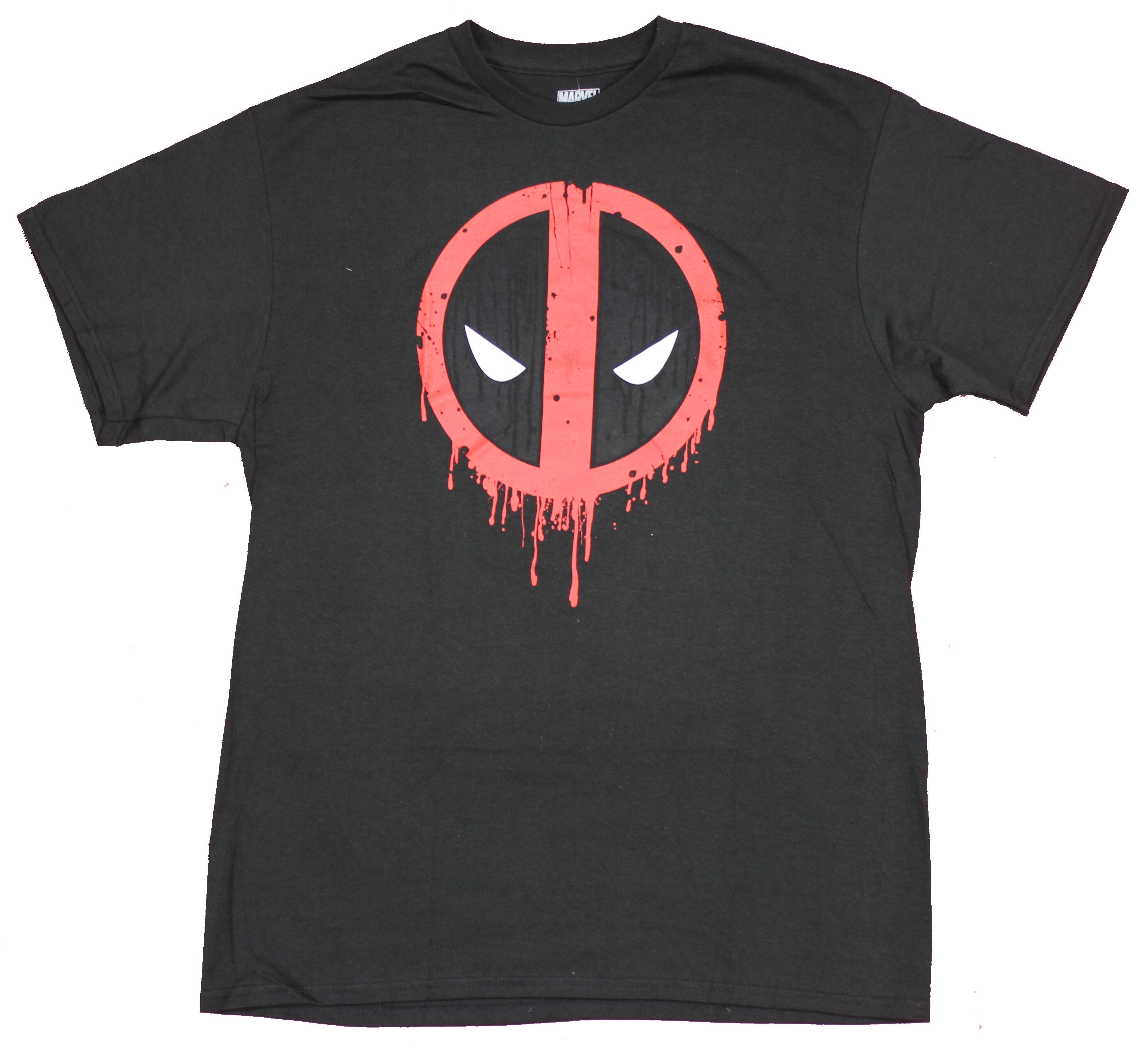 Deadpool Mens T-Shirt - Dripping Classic Slant Eyed Logo Hoodie, Sweatshirt | CiraTrend.com