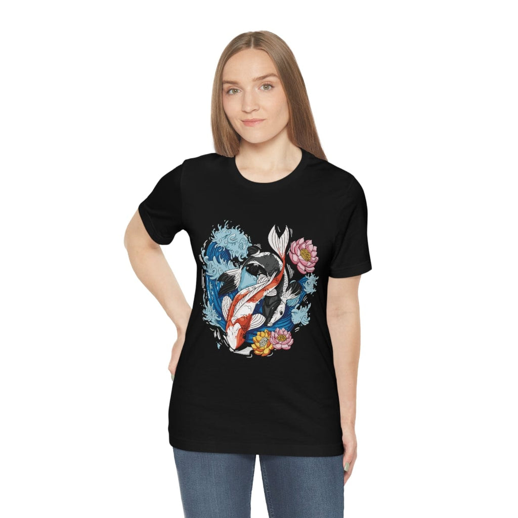 Dancing Koi Unisex Tee Hoodie, Sweatshirt | CiraTrend.com (Image 4)