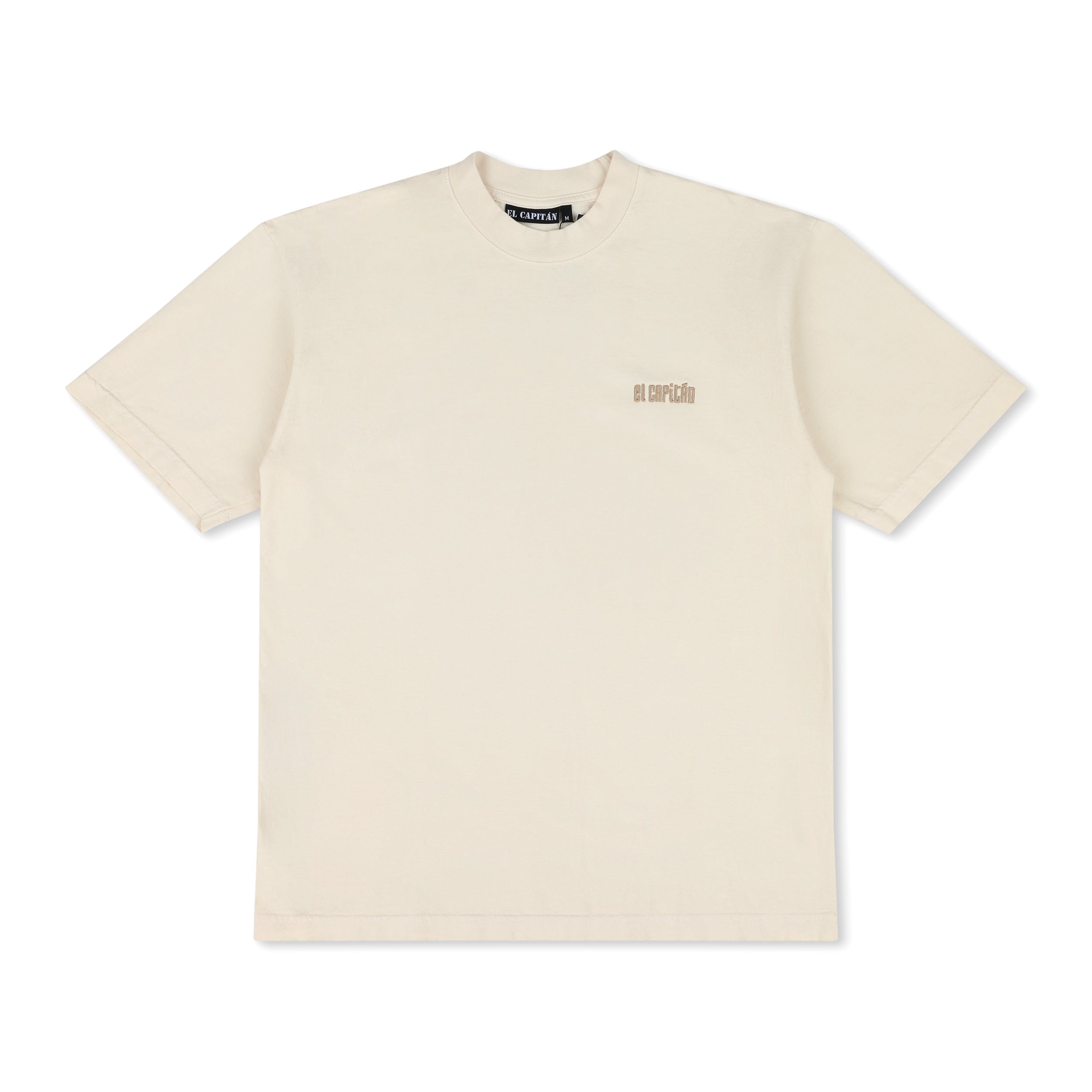 2 PACK EMBROIDERED TEES - [VINTAGE BLACK & CREME]