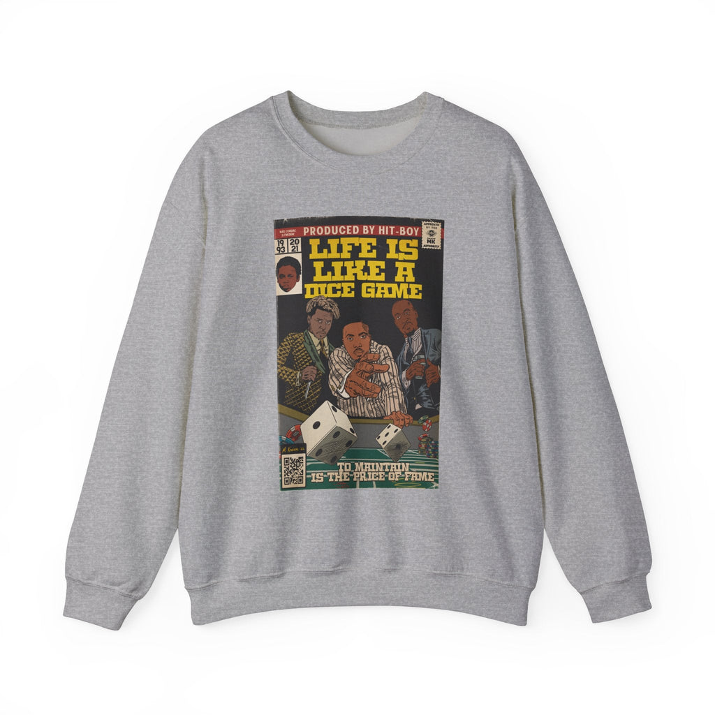 Life Is Like A Dice Game - Unisex Heavy BlendÃ¢â€žÂ¢ Crewneck Sweatshirt T-Shirts, Hoodie | CiraTrend.com (Image 1)