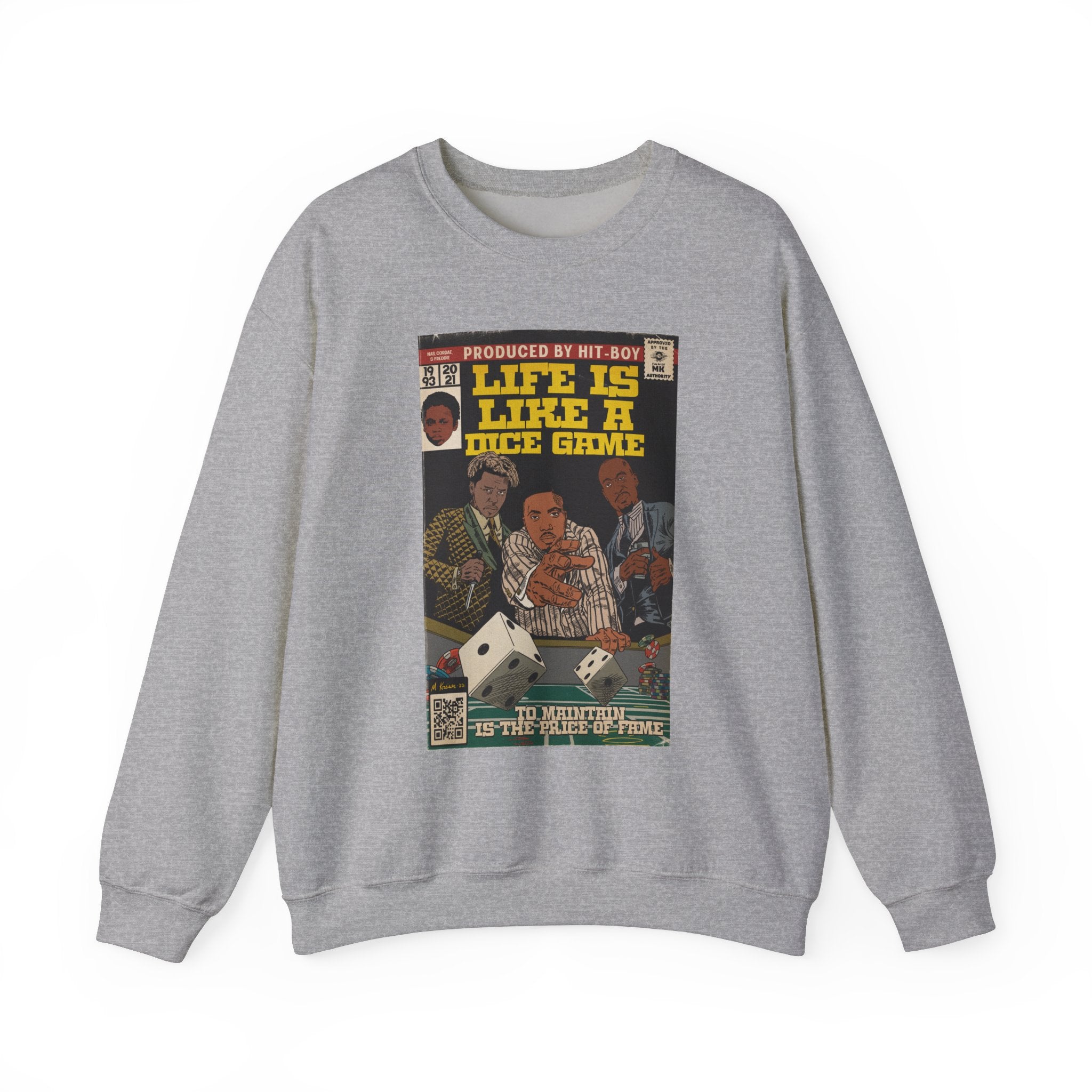 Life Is Like A Dice Game - Unisex Heavy BlendÃ¢â€žÂ¢ Crewneck Sweatshirt T-Shirts, Hoodie | CiraTrend.com (Image 1)