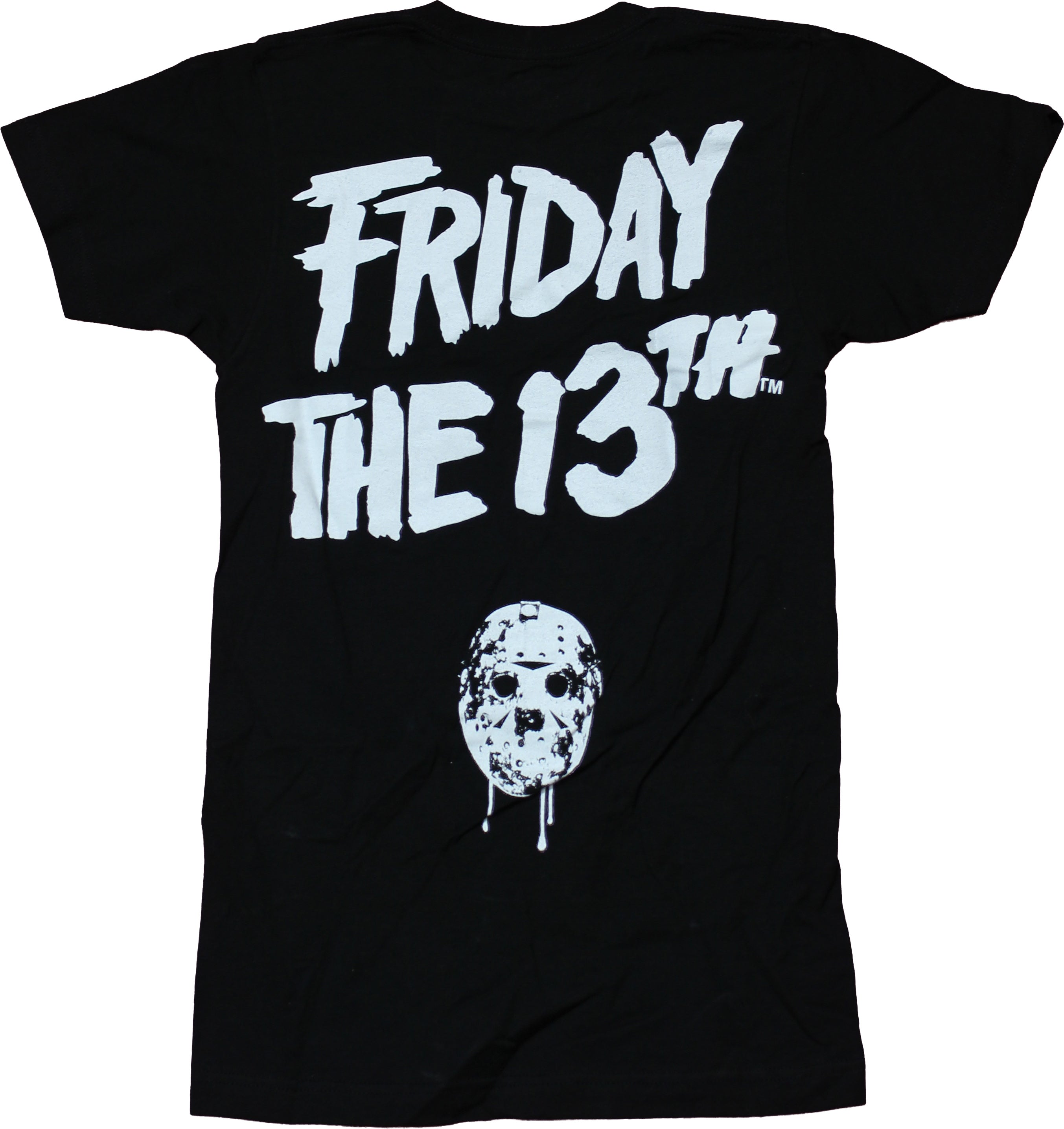 Friday the 13th Mens T-Shirt - Giant Jason Mask Front Logo Back Hoodie, Sweatshirt | CiraTrend.com (Image 2)