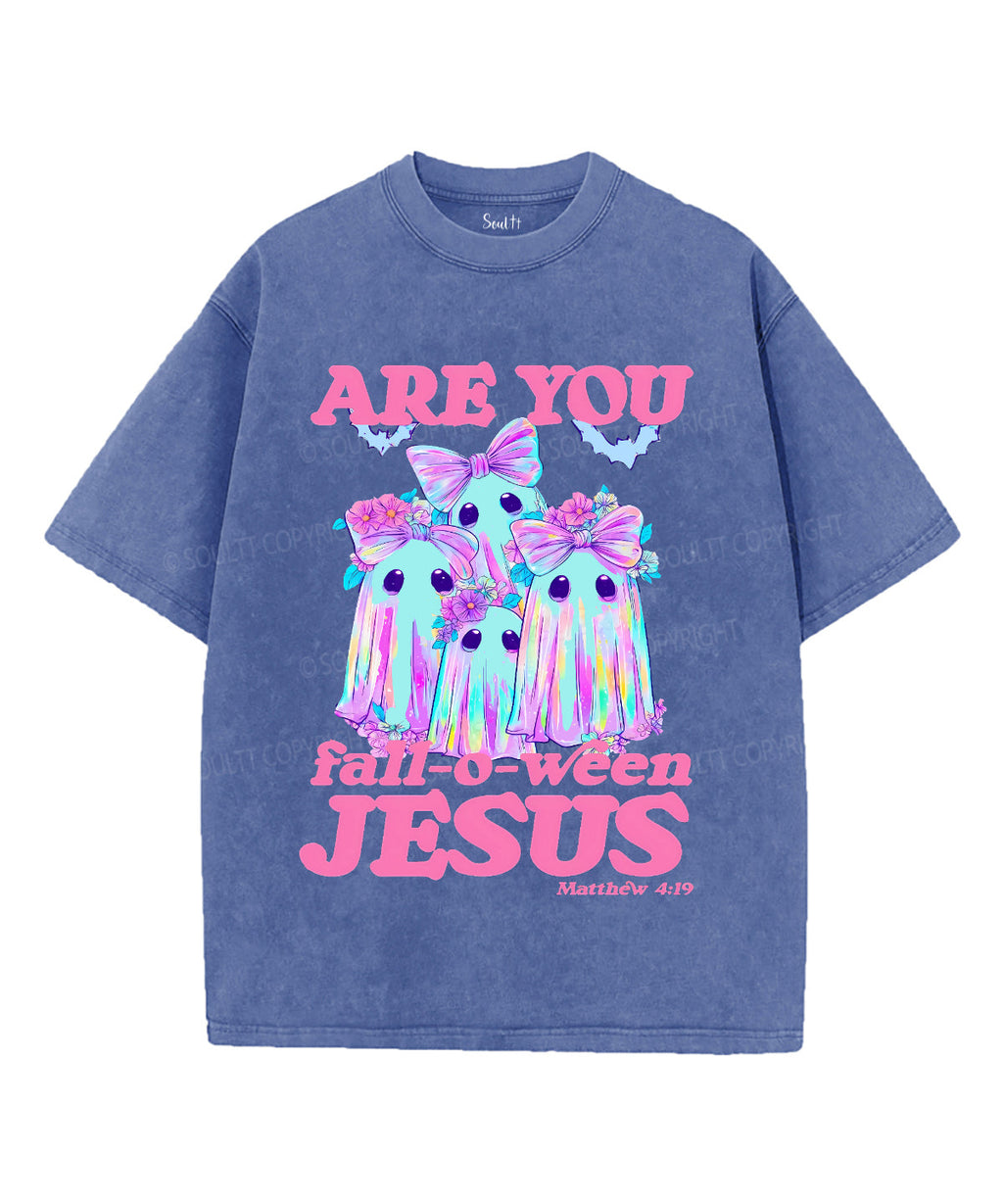 Halloween Ghosts Unisex Washed Christian T-shirt Hoodie, Sweatshirt | CiraTrend.com (Image 3)