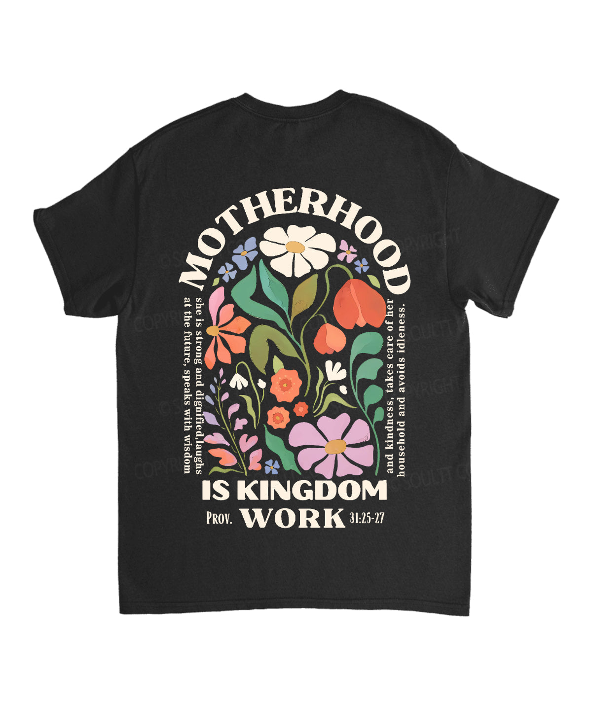 Motherhood Is Kingdom Work Double Sided Unisex Cotton Christian T-Shirt Style006 Hoodie, Sweatshirt | CiraTrend.com (Image 5)