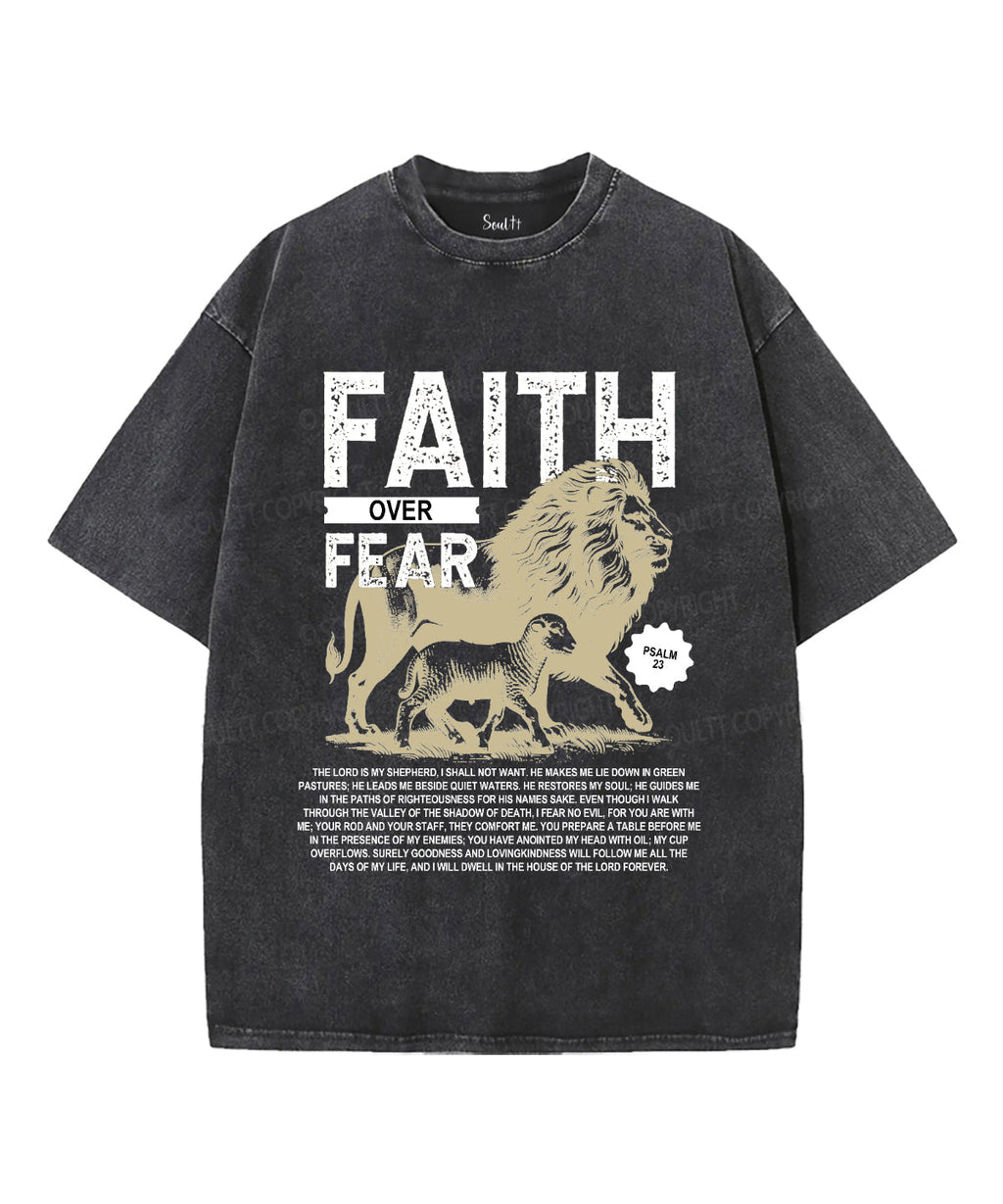 Faith Over Fear Washed Christian T-shirt Style004 Hoodie, Sweatshirt | CiraTrend.com (Image 1)