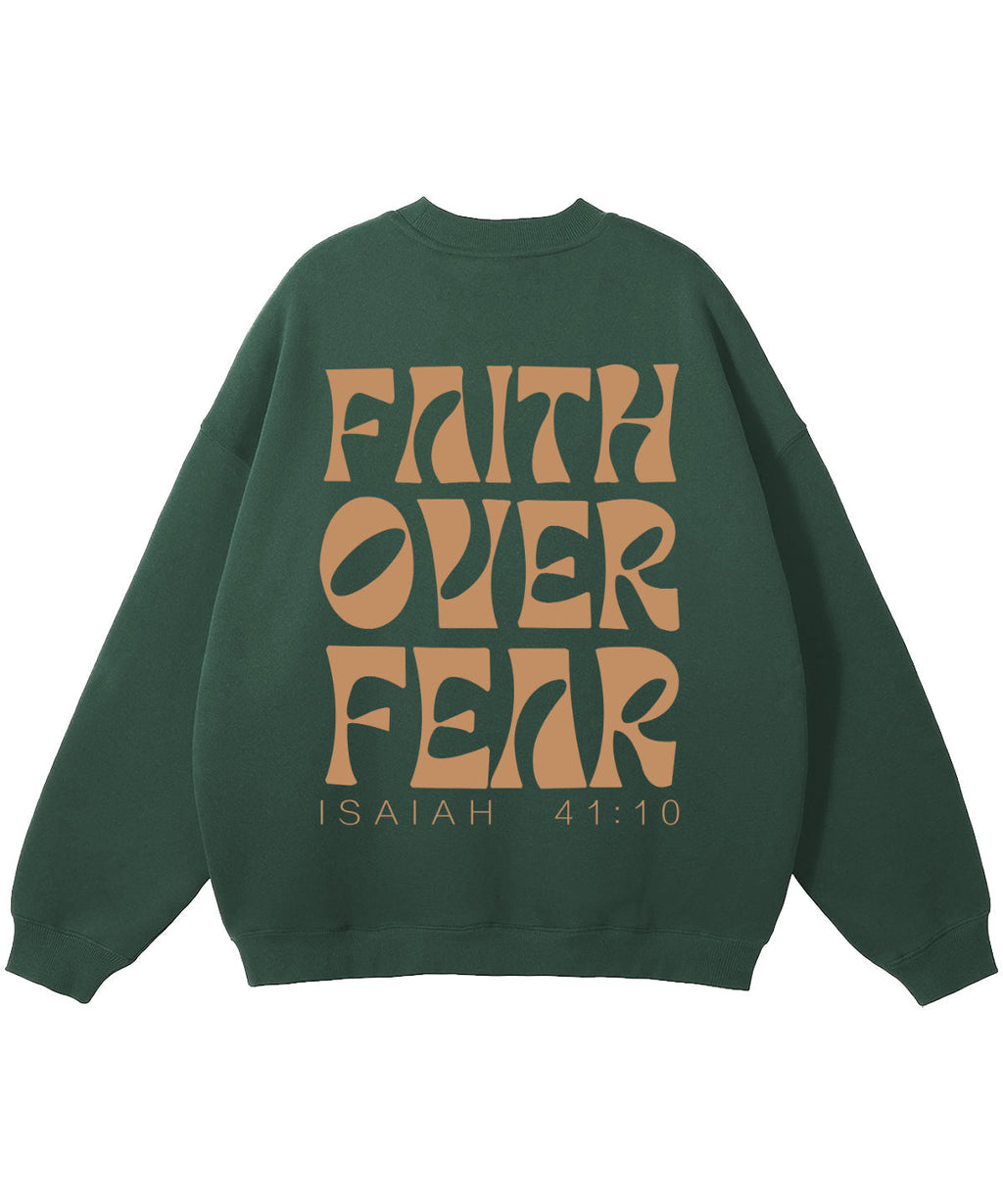 Faith Over Fear Cotton Christian Sweatshirt Style001 T-Shirts, Hoodie | CiraTrend.com (Image 2)