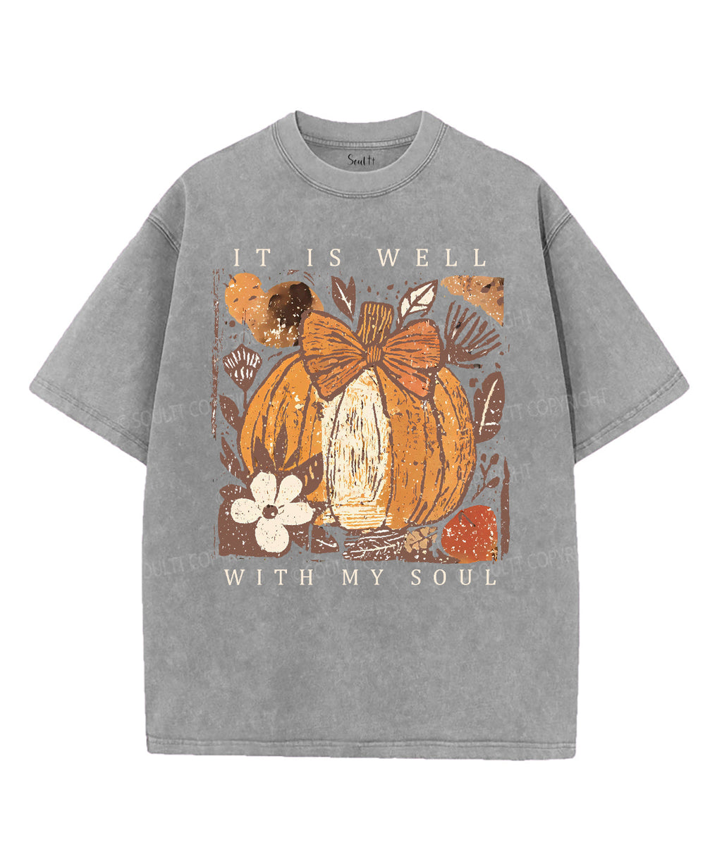 It Is Well With My Soul Unisex Washed Christian T-shirt Style017 Hoodie, Sweatshirt | CiraTrend.com (Image 3)