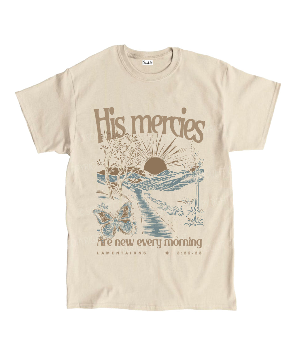 His Mercies Are New Cotton Christian T-Shirts, Hoodie, Sweatshirt