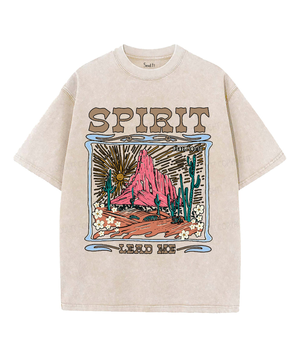 Spirit Lead Me Unisex Washed Christian T-shirt Hoodie, Sweatshirt | CiraTrend.com (Image 4)