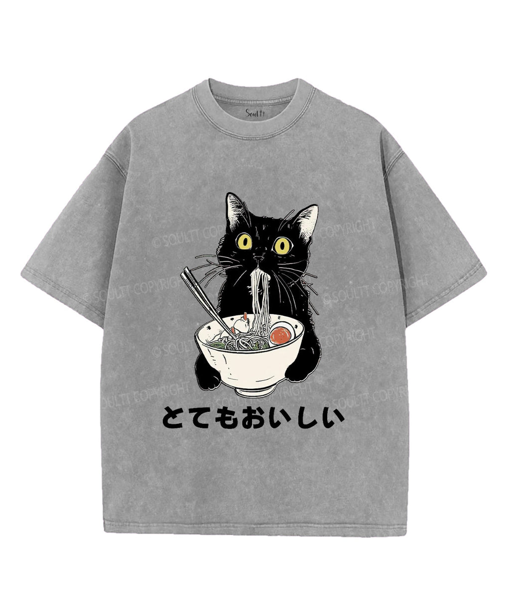 Cat Eats Ramen Washed Christian T-Shirts, Hoodie, Sweatshirt
