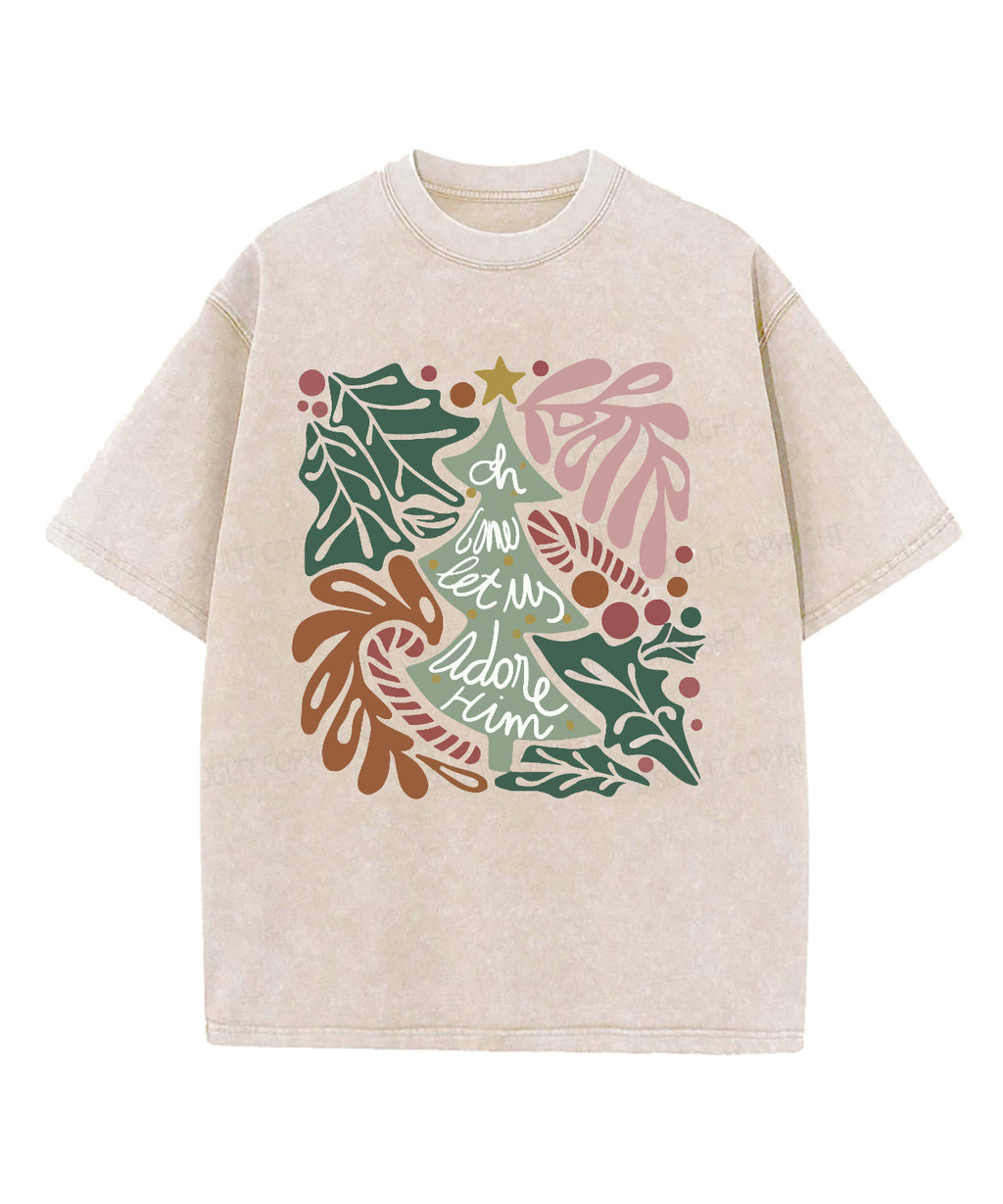 Oh Come Let Us Adore Him Washed Christian T-shirt Style002 Hoodie, Sweatshirt | CiraTrend.com (Image 1)
