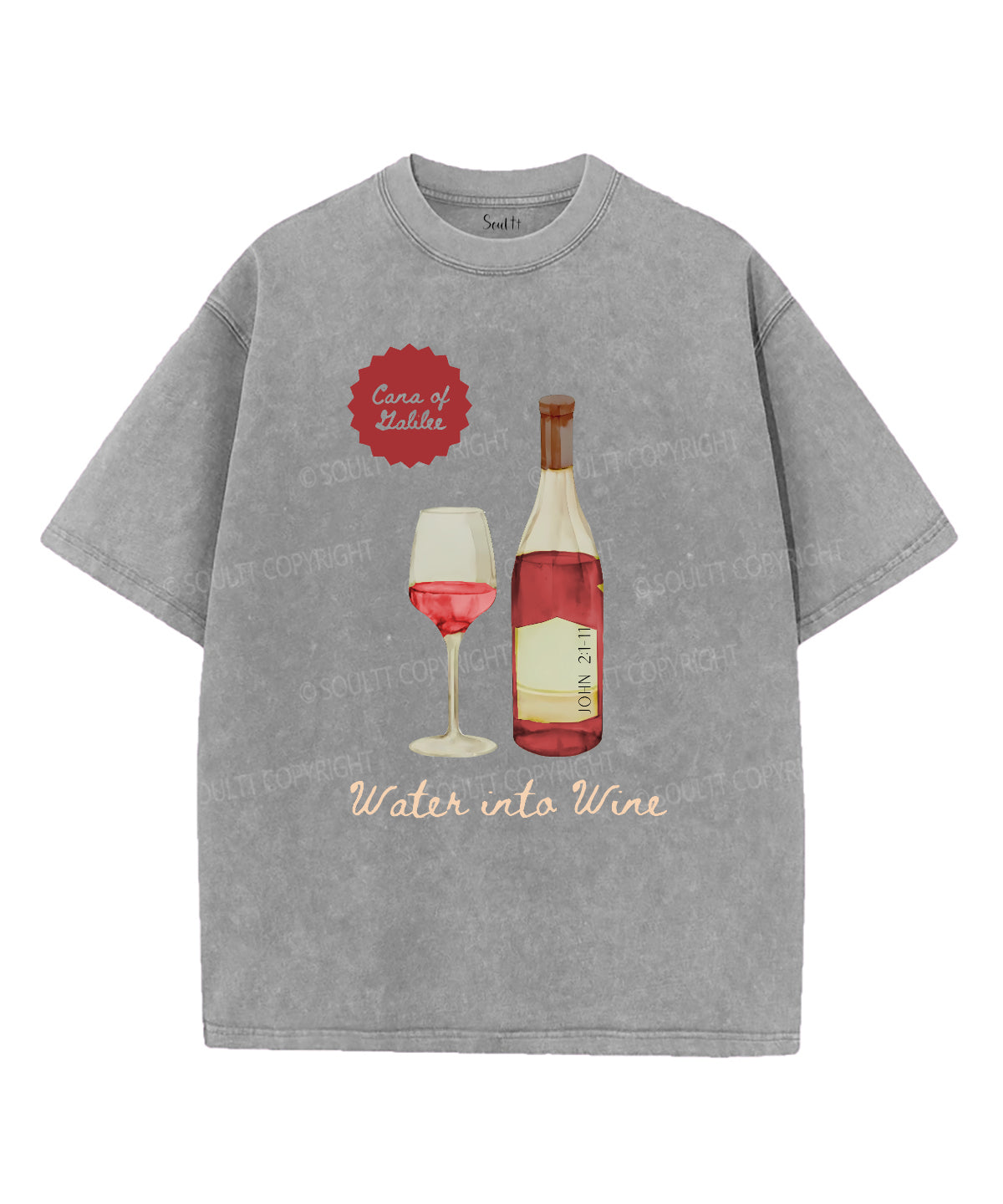 Water into wine Unisex Washed Christian T-shirt Hoodie, Sweatshirt | CiraTrend.com (Image 3)