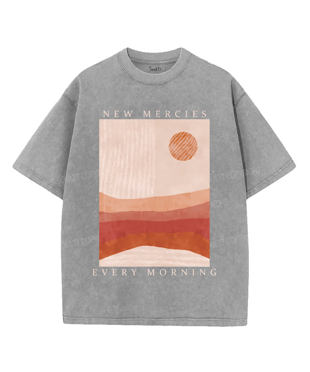 New Mercies Every Morning Unisex Washed Christian T-shirt Hoodie, Sweatshirt | CiraTrend.com (Image 4)