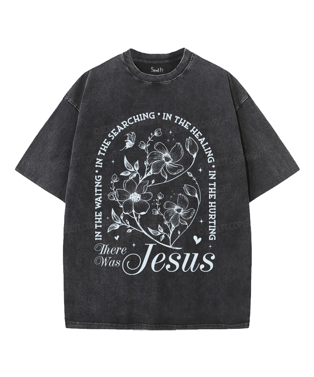 There Was Jesus Unisex Washed Christian T-shirt Style001 Hoodie, Sweatshirt | CiraTrend.com (Image 2)