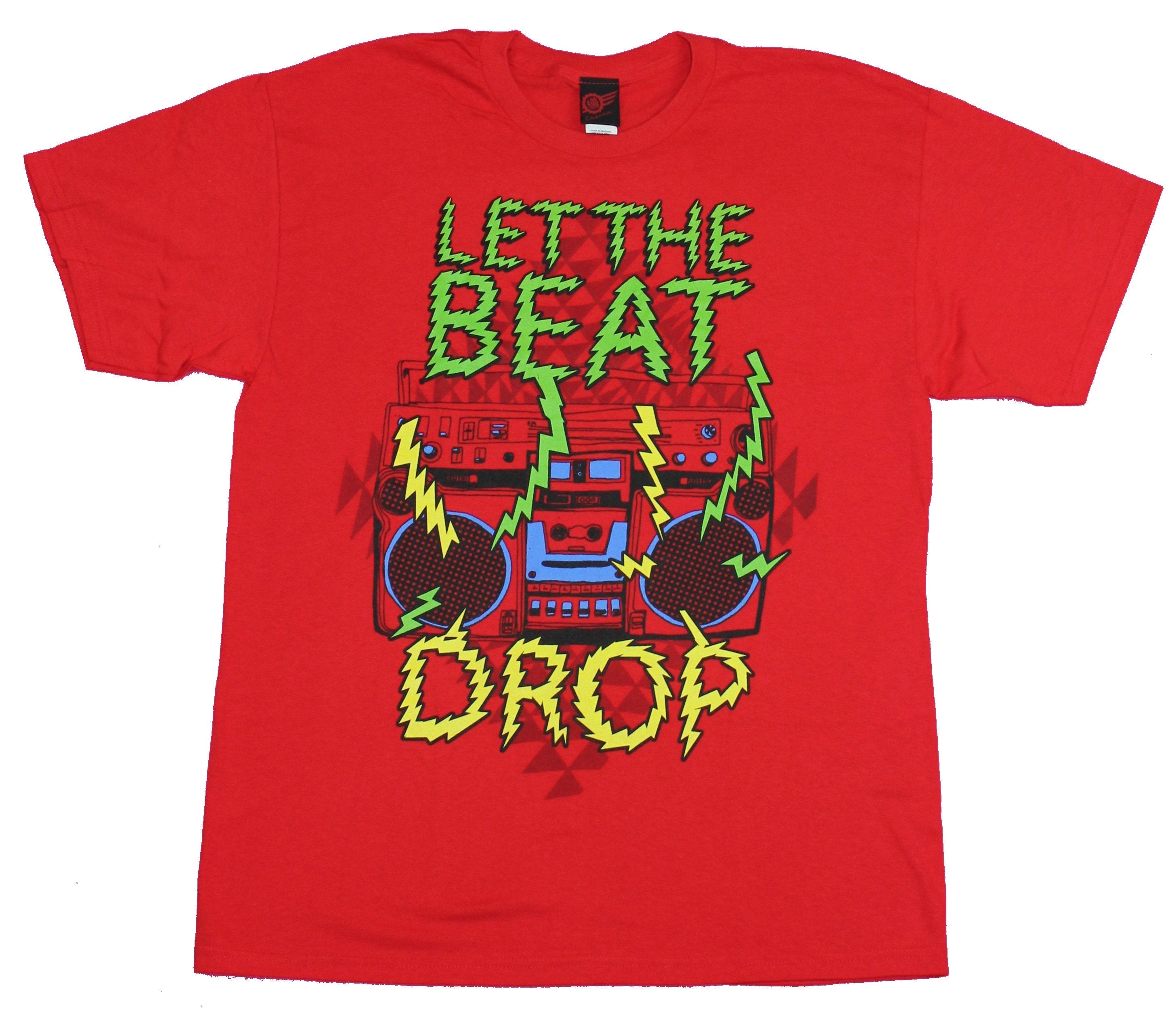 Boom Box Mens T-Shirt- Let the Beat Drop Image Hoodie, Sweatshirt | CiraTrend.com