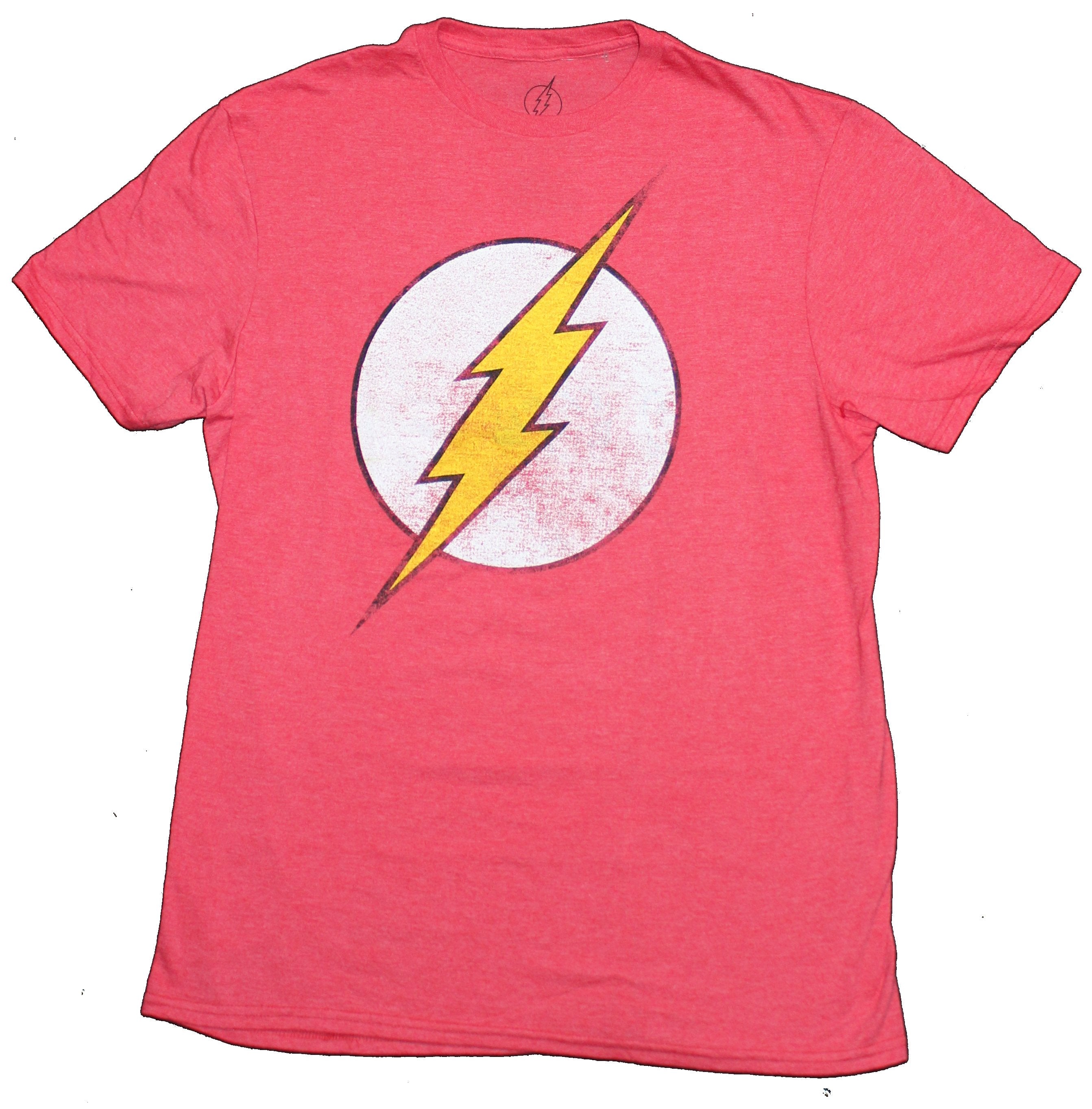 Flash Mens T-Shirt -  Distressed Classics White Yellow Flash Symbol Hoodie, Sweatshirt | CiraTrend.com