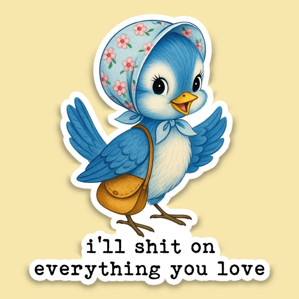 Funny Bird Sticker – Waterproof Vintage Animal Decal