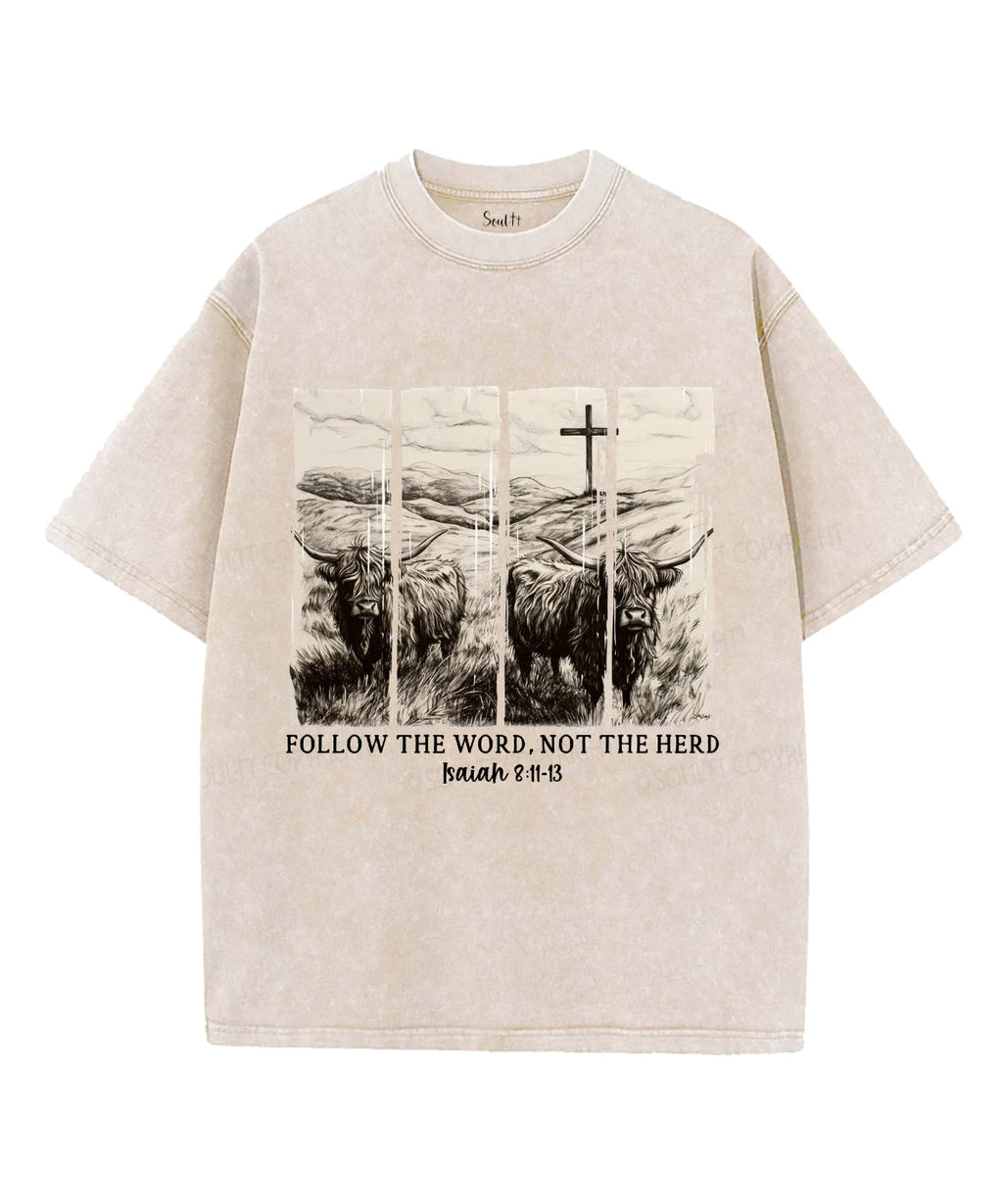 Follow the Word Unisex Washed Christian T-shirt Style002 Hoodie, Sweatshirt | CiraTrend.com (Image 4)